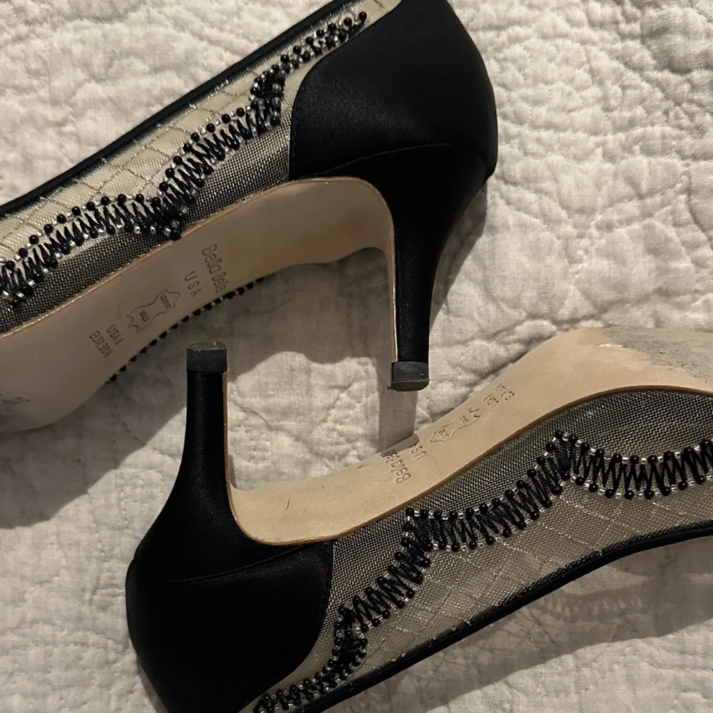 Bella Belle Nicole Silk Beaded Pumps - Picture 3 of 3